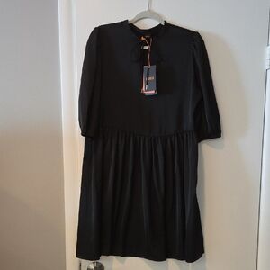 BOSS Elegant Black Long Sleeve Dress